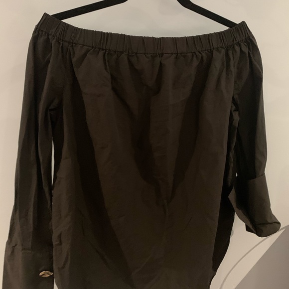 Zara Black Off the Shoulder Shirt - Picture 2 of 5